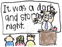 Image of childs illustration ''It was a dark and stormy night"