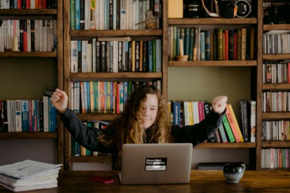 Image of child using a laptop