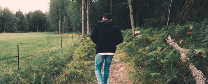 walking outdoors