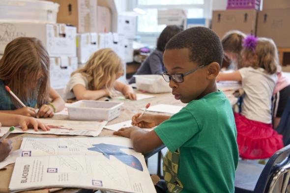 kids learning at school