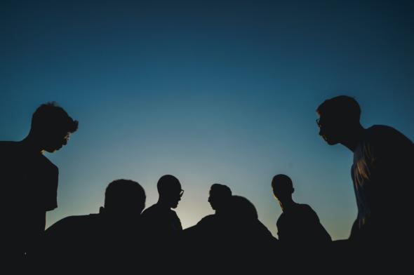 silhouettes of people