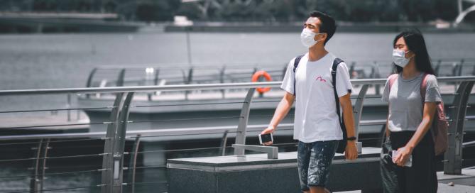 walking with masks