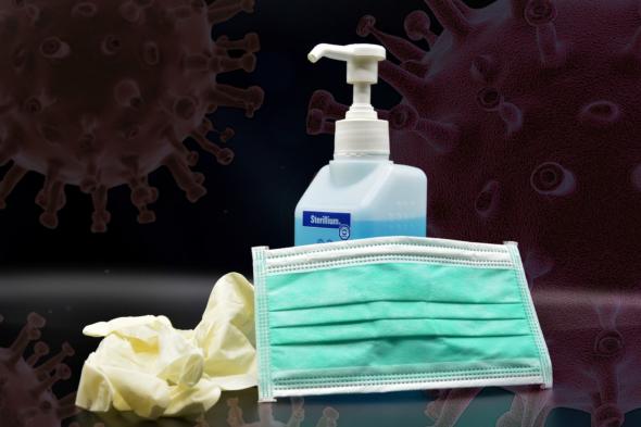 mask and sanitiser