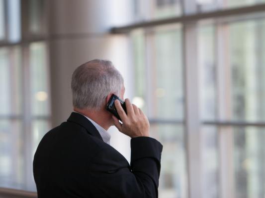 person talking on a phone