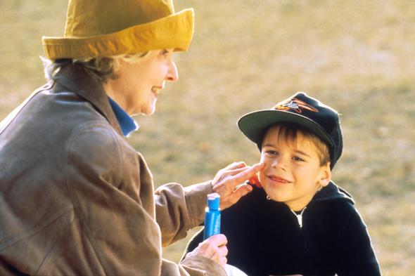 applying sunscreen