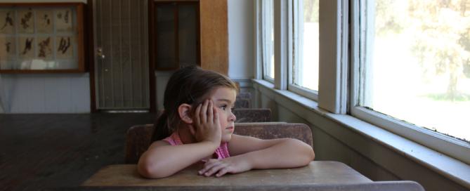 sad school child
