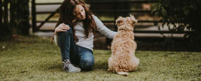 Child and dog