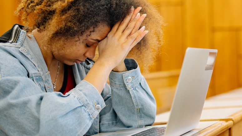 Burnout at computer